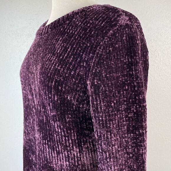 Orvis Purple Polyester Chenille Sweater Size M EUC - Picture 4 of 8